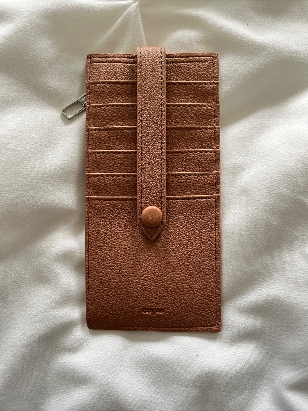 Leather Card Organizer in Brown by COACH